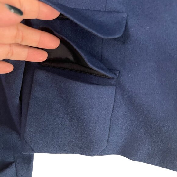 Akris Punto Wool Angora Navy Blue Blazer Jacket Size 6 Womens - Picture 6 of 7